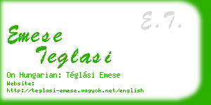 emese teglasi business card