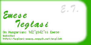 emese teglasi business card